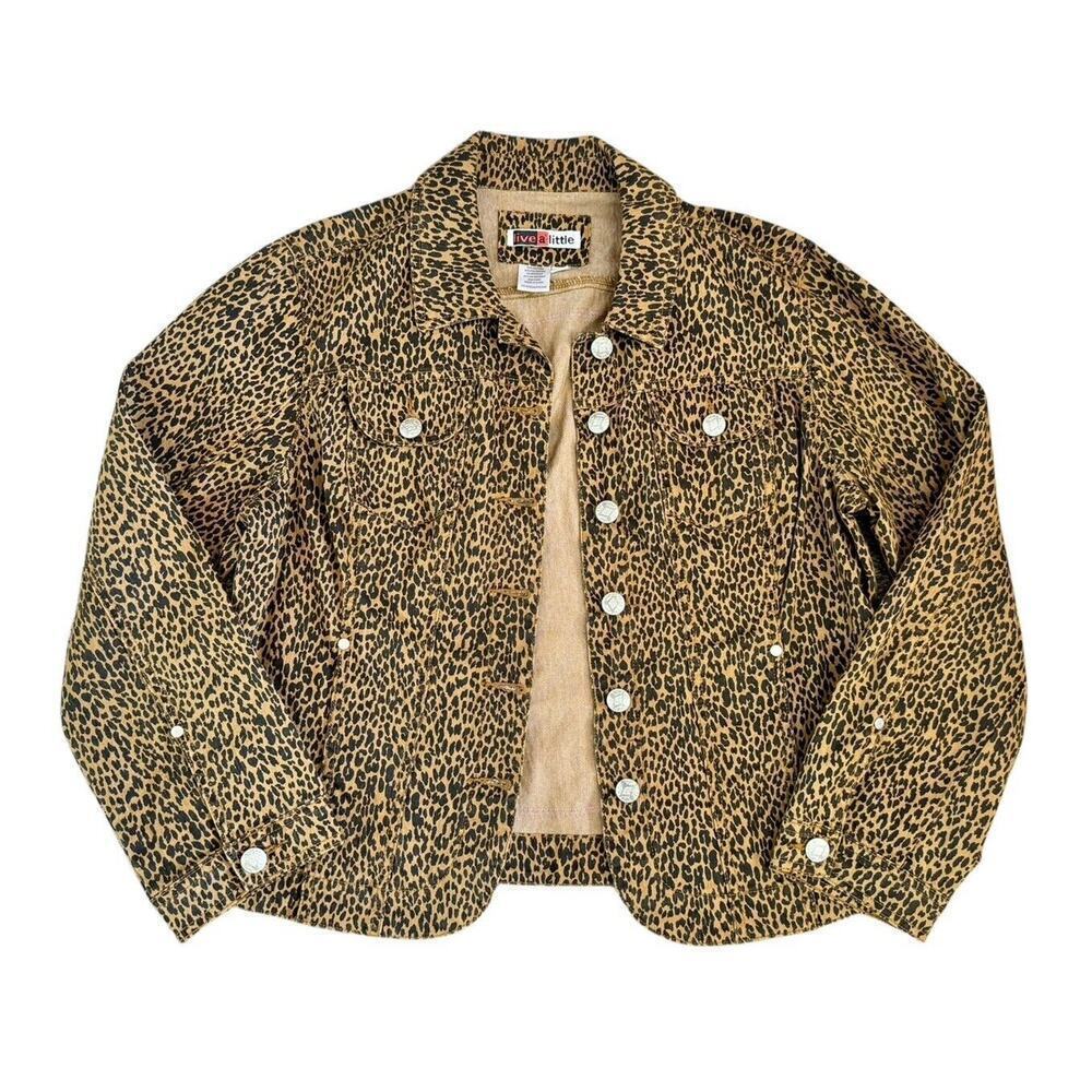 AEROSMITH Leopard Rhinestone Embellished Upcycled Retro Vintage Jacket Size XL - Picture 5 of 13
